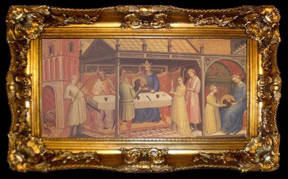 framed  Lorenzo Monaco The Banquet of Herod (mk05), ta009-2
